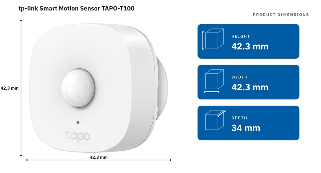 tp-link Smart Motion Sensor TAPO-T100 — product dimensions