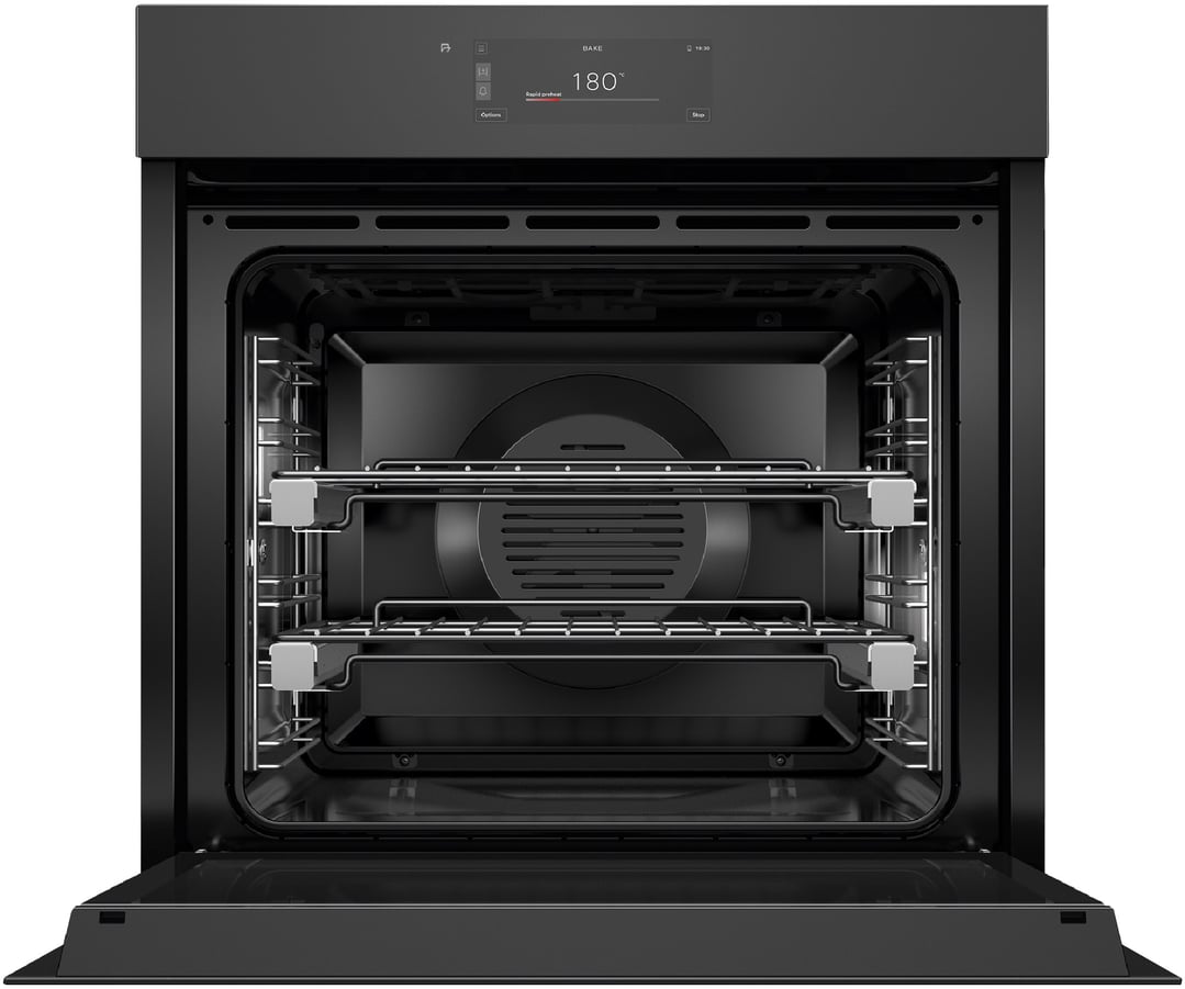 Fisher & Paykel 60cm Minimal Handleless Pyrolytic Oven, Black OB60SAMPUNB5