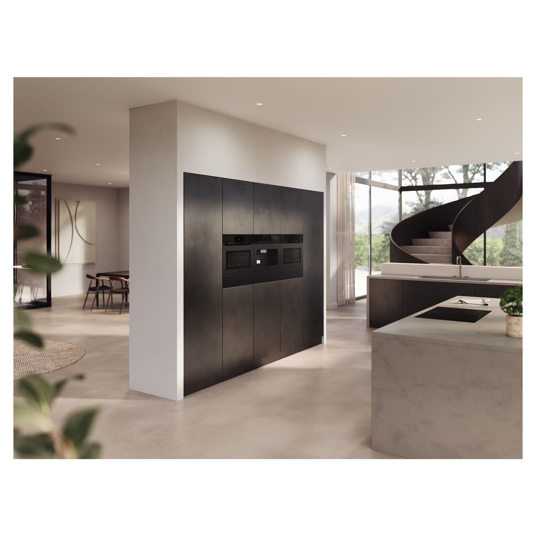 Miele 45cm Plumbed-In Handleless Compact Combination Steam Oven with HydroClean Self-Cleaning Function Matte Black DGC7845HCXPPROMB