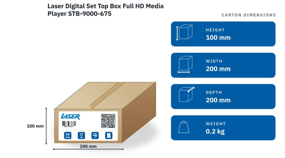 Laser Digital Set Top Box Full HD Media Player STB-9000-675