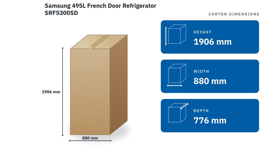 Samsung 495L French Door Refrigerator SRF5300SD
