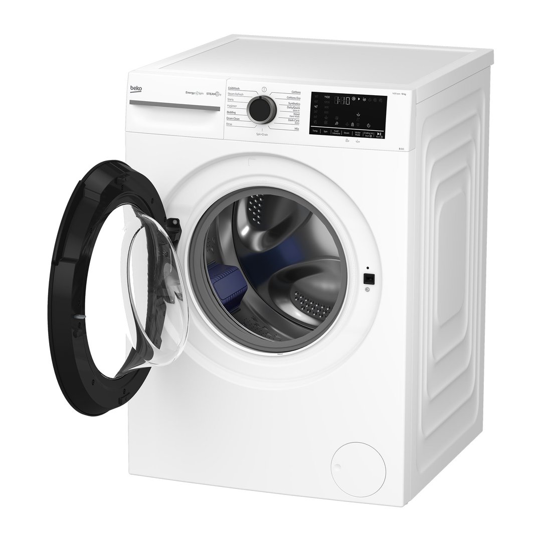 Beko 10kg Front Load Washing Machine with Steam White BFLB1010W