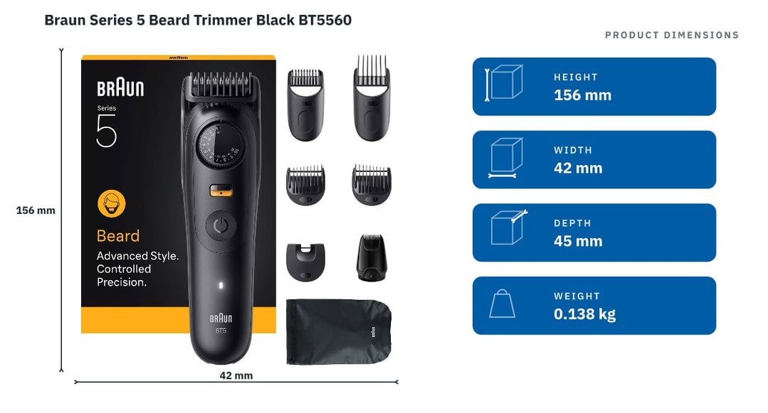 Braun Series 5 Beard Trimmer Black BT5560
