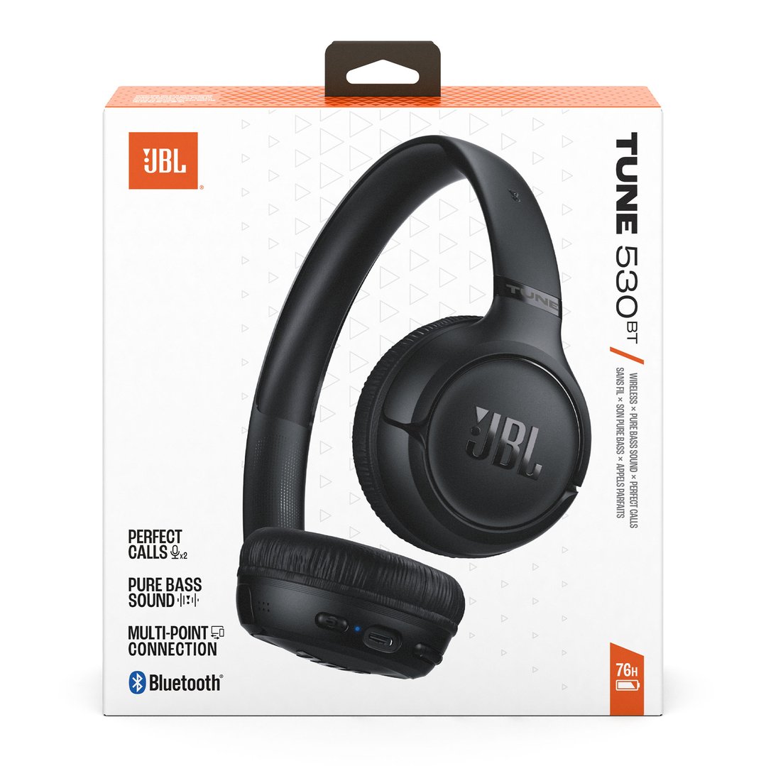 JBL Tune 530BT Wireless On-Ear Heaphones - Black JBLT530BTBLK