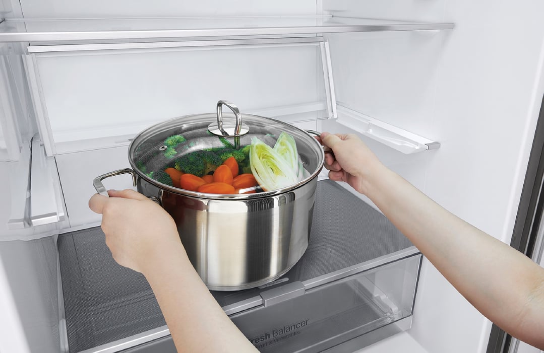 LG 420L Bottom Mount Fridge Platinum GB455PL