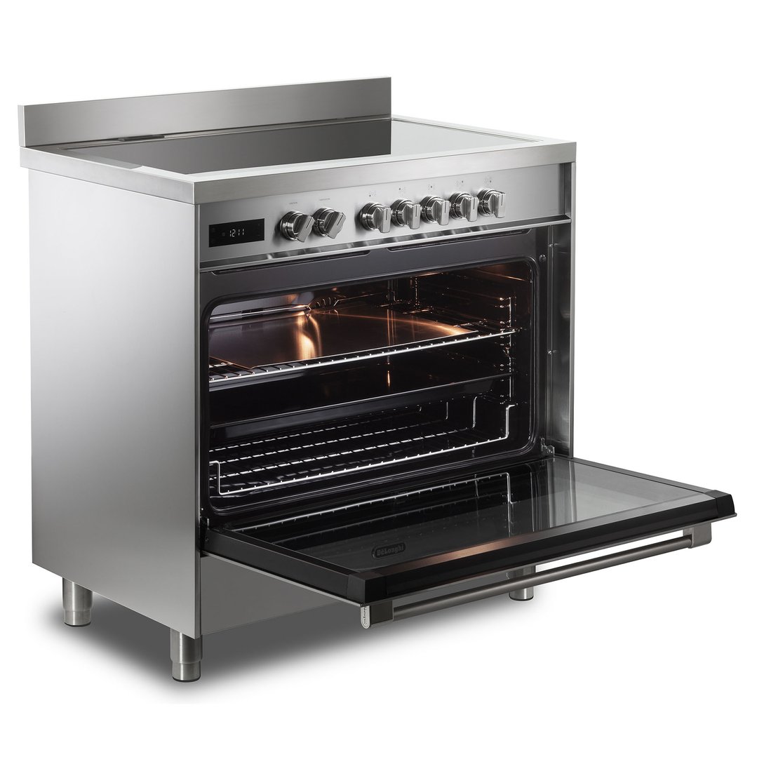 Delonghi 90cm Freestanding Deluxe Induction Cooker - Stainless Steel DEF1407INDSS