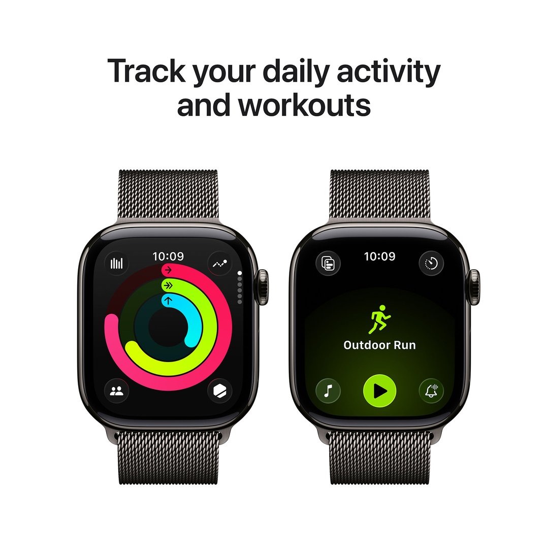 Apple Watch Series 11 42mm Slate Titanium Case GPS+ Cellular Slate Milanese Loop MF8U4X/A
