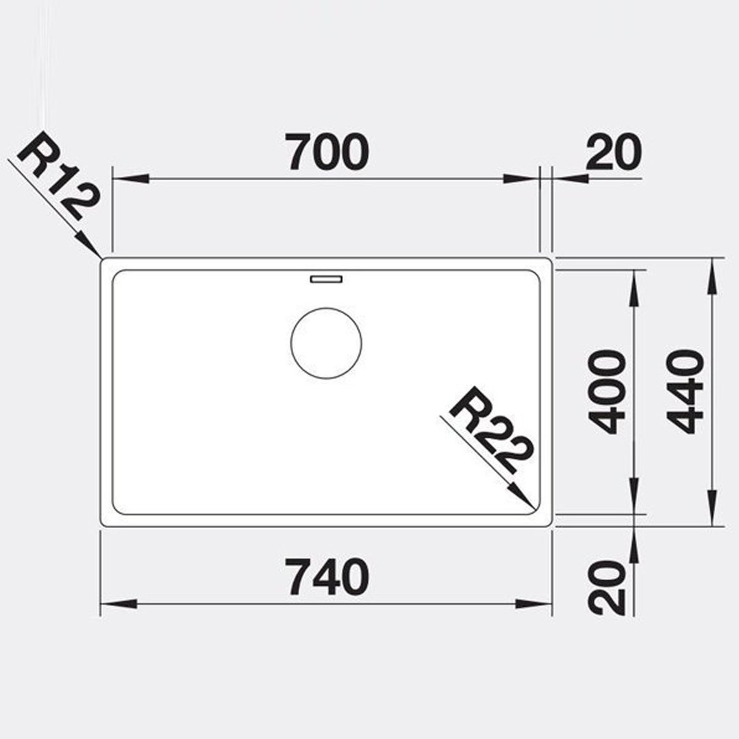 Blanco Single Bowl Undermount Sink ANDANO700UK5