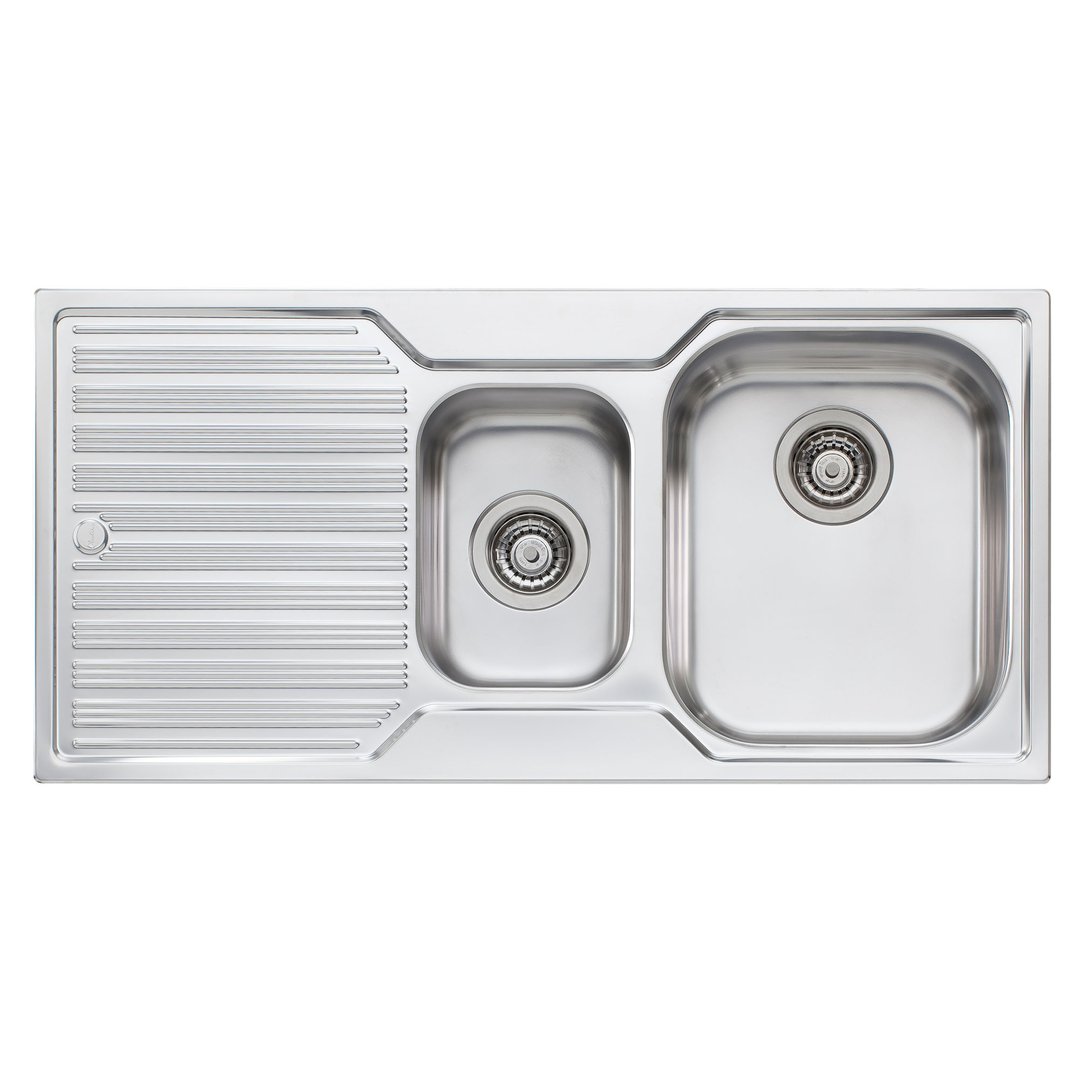 Oliveri 1 1/2 Double Bowl Right-Hand DZ102