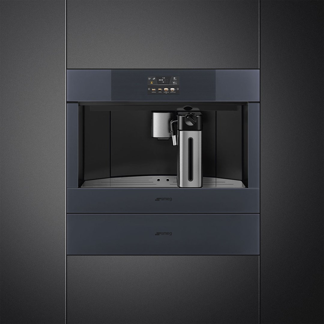 Smeg Linea Compact Built-in Coffee Machine - Neptune Grey CMS4104G