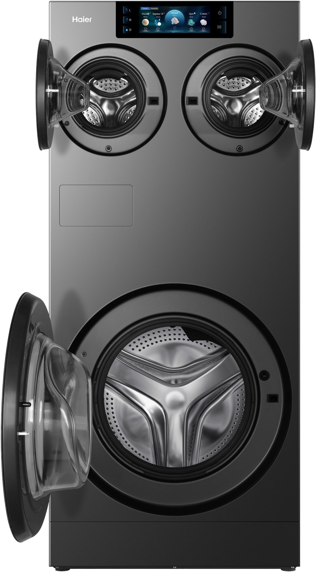 Haier 10kg + 6kg 600 Series Multi Washer Dryer - Dark HTDWD1060TB1
