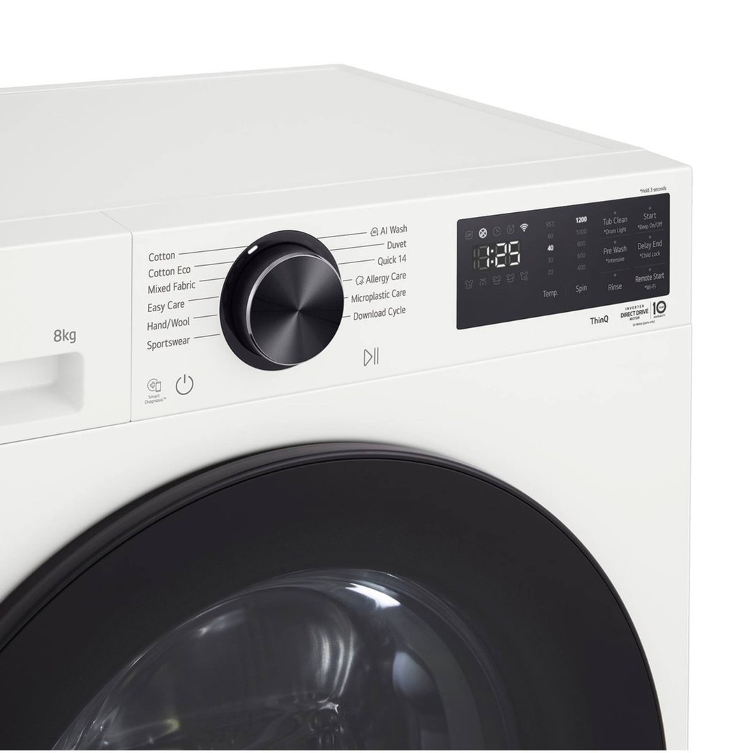 LG 8kg Series 3 Slim Front Load Washer White WX3-1208W