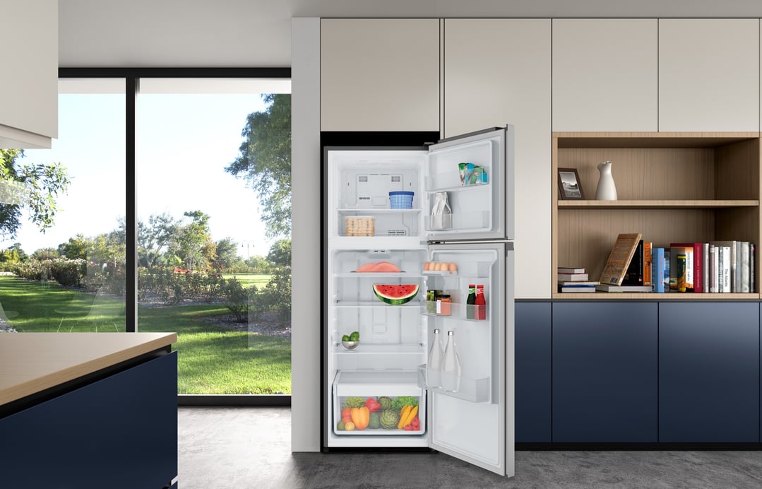 Westinghouse 312L Top Mount Fridge - Silver WTM3100SL-X