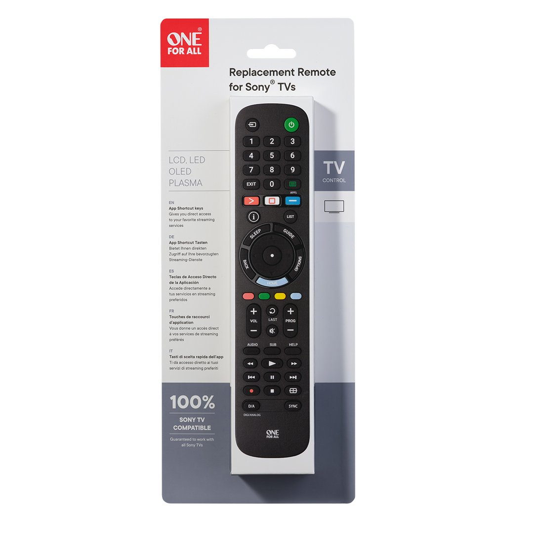 One For All Sony TV Replacement Remote URC4912