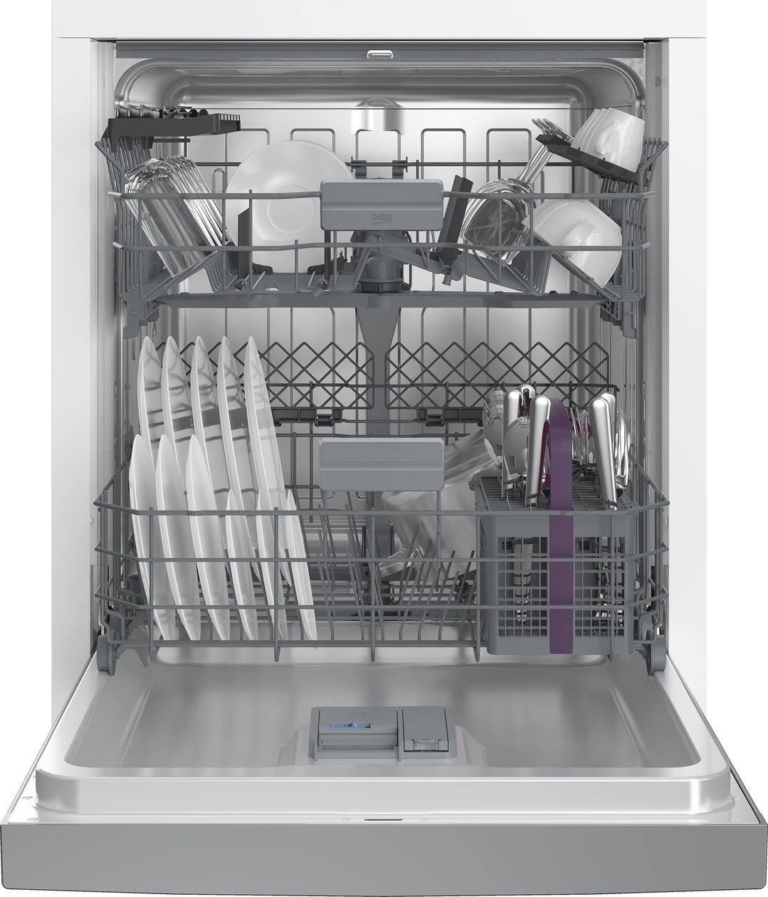 Beko 14 Place Setting Built Under Dishwasher - Platinum Steel BDBU1430X