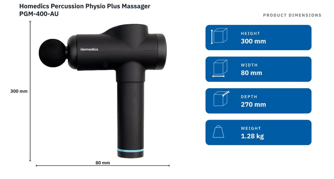 Homedics Percussion Physio Plus Massager PGM-400-AU