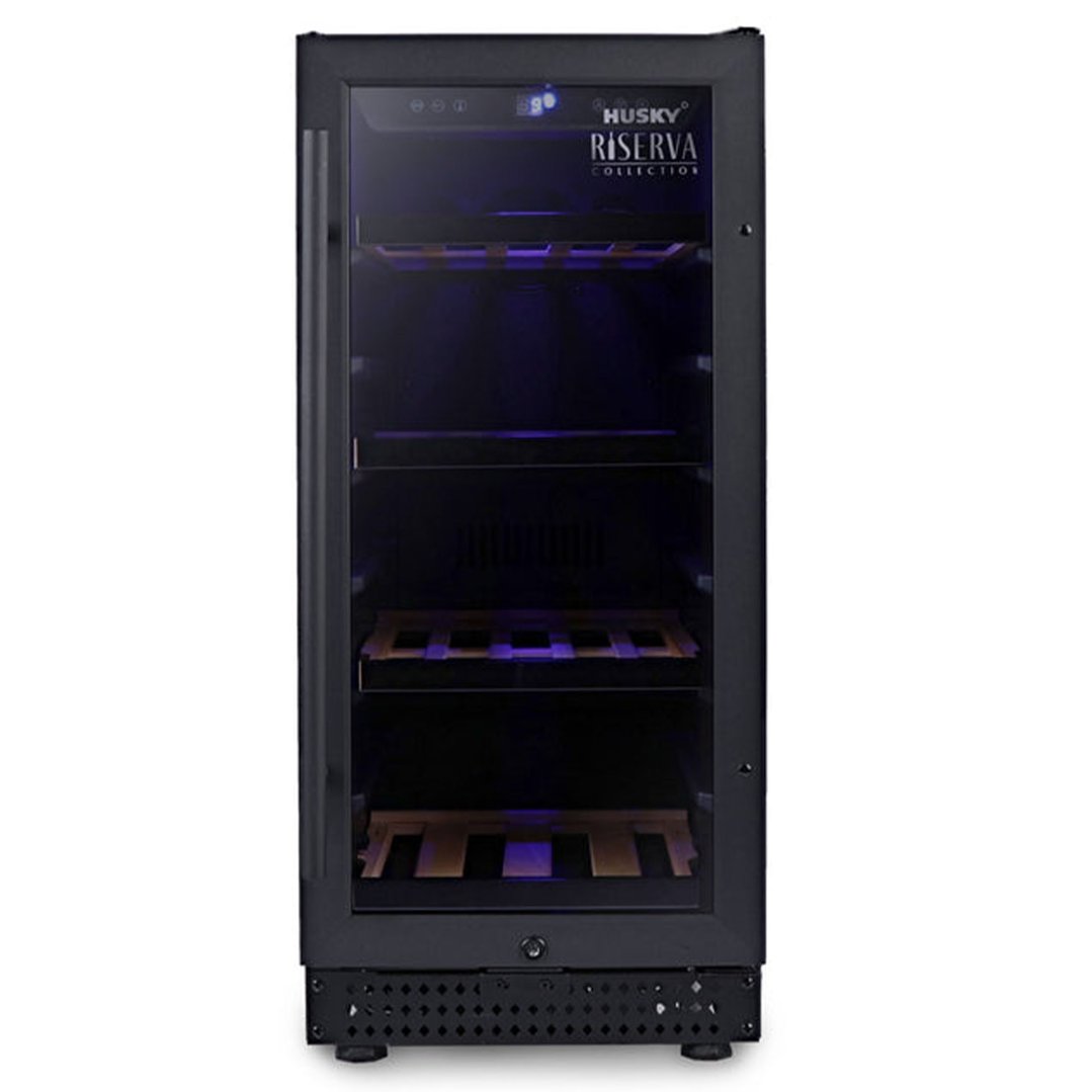 Husky 80L Single Zone Wine Fridge in Black HUSWS33SMBZY. Buy Online