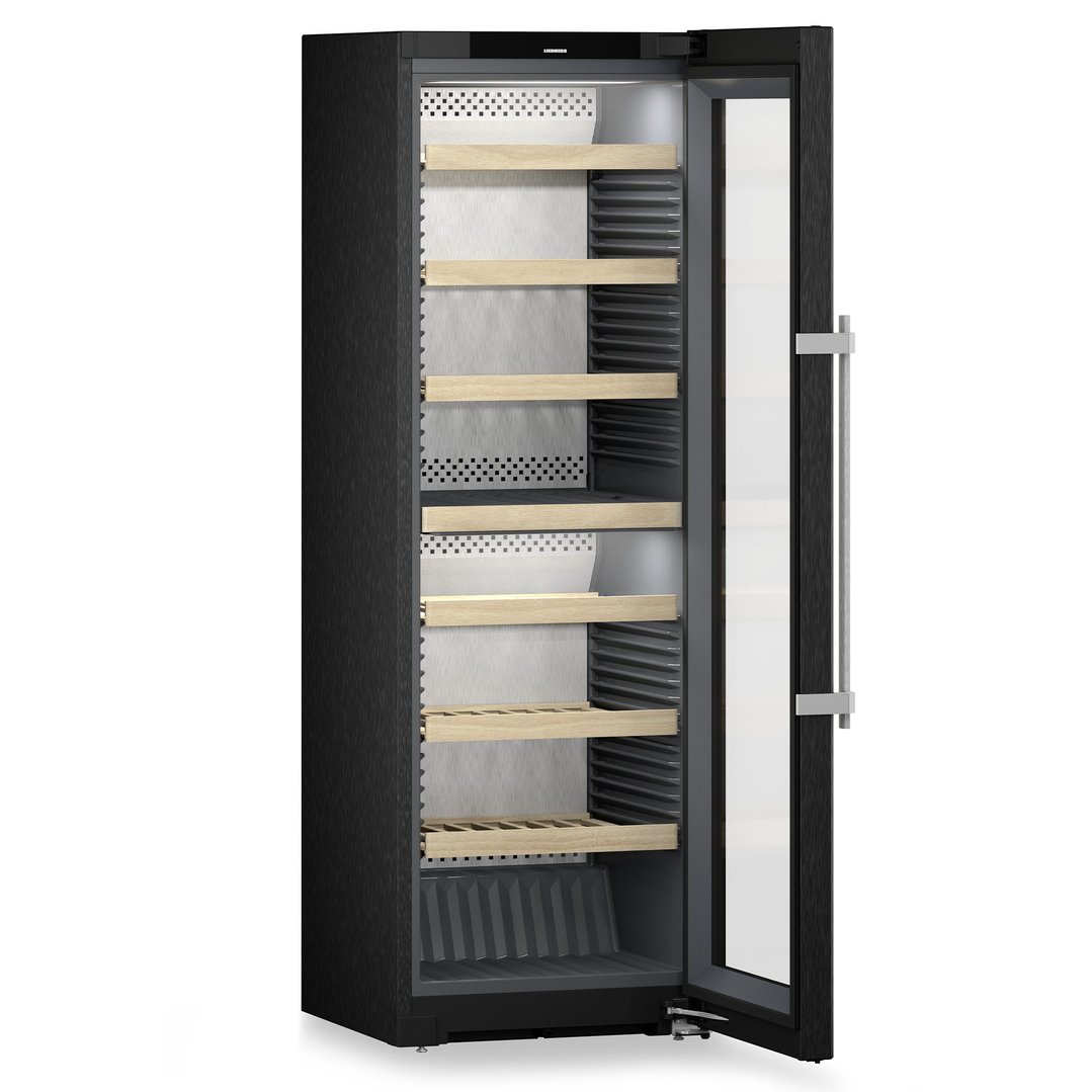 Liebherr 155 Bottle Dual Zone Wine Fridge - Black Steel WPBS5262RHH