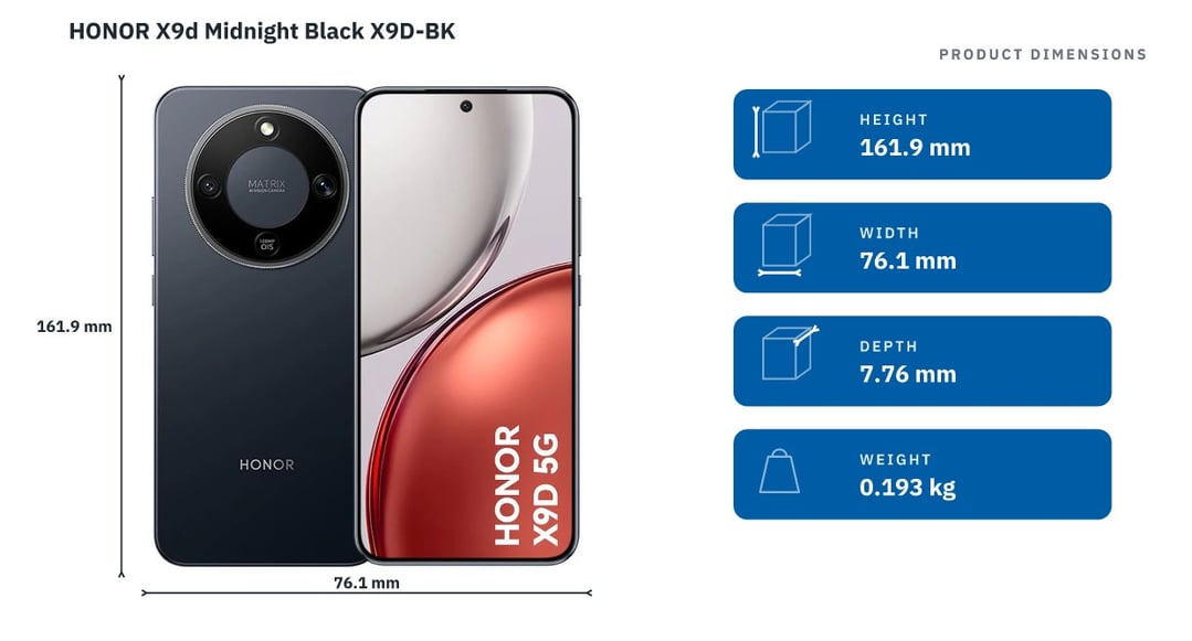 HONOR X9d Midnight Black X9D-BK