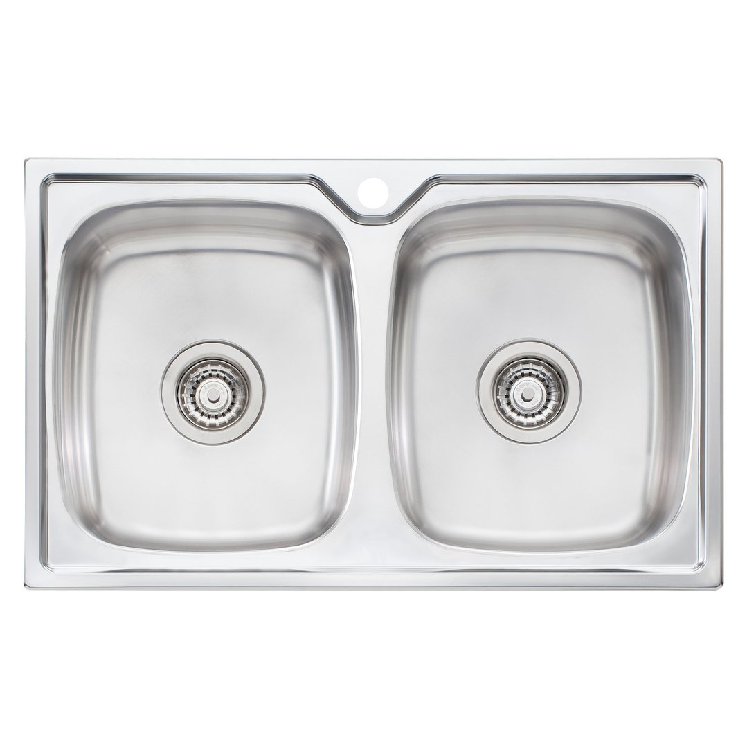 Oliveri Double Bowl TOPMOUNT Sink EE64