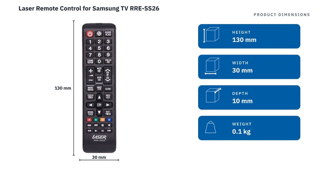 Laser Remote Control for Samsung TV RRE-SS26