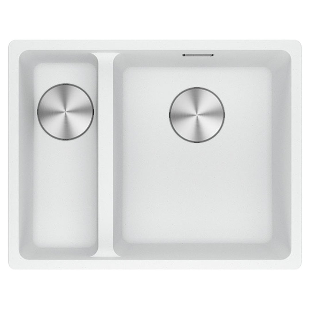 Franke Maris 1 & 1/2 Left Bowl Sink 340/150mm Polar White MRG660/34-15FPCSBLPW