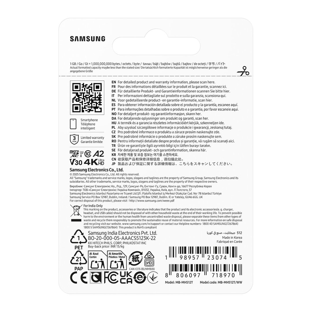 Samsung T9 microSD Card microSDXC™ UHS-I 512GB MB-MH512T/WW