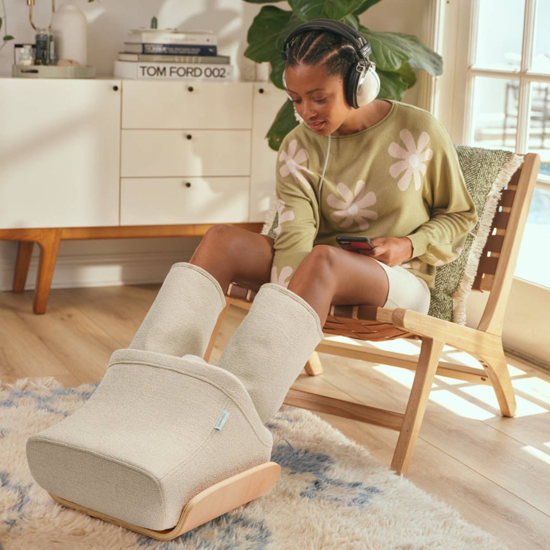 Homedics Luxe Compression Foot & Calf Massager FMS-502HGY-AU
