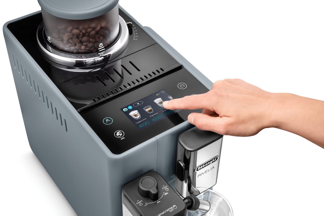 Delonghi Rivelia (Pebble Grey) Fully Automatic Coffee Machine EXAM44055G