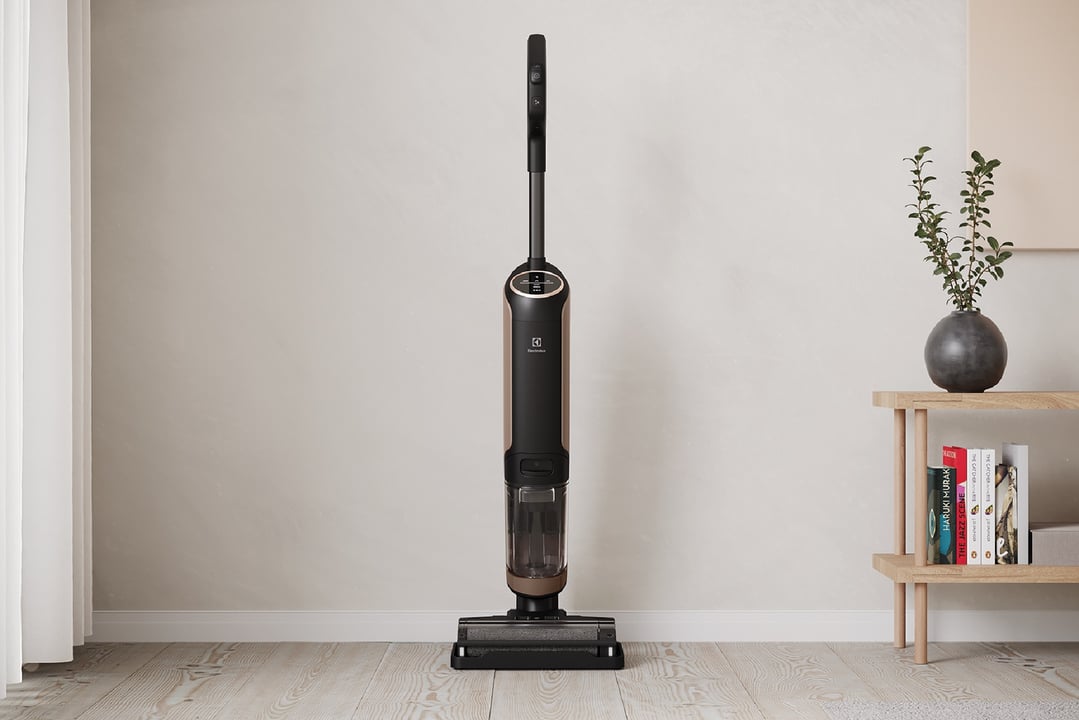 Electrolux UltimateHome 700 Wet & Dry Vacuum standing on a wooden floor