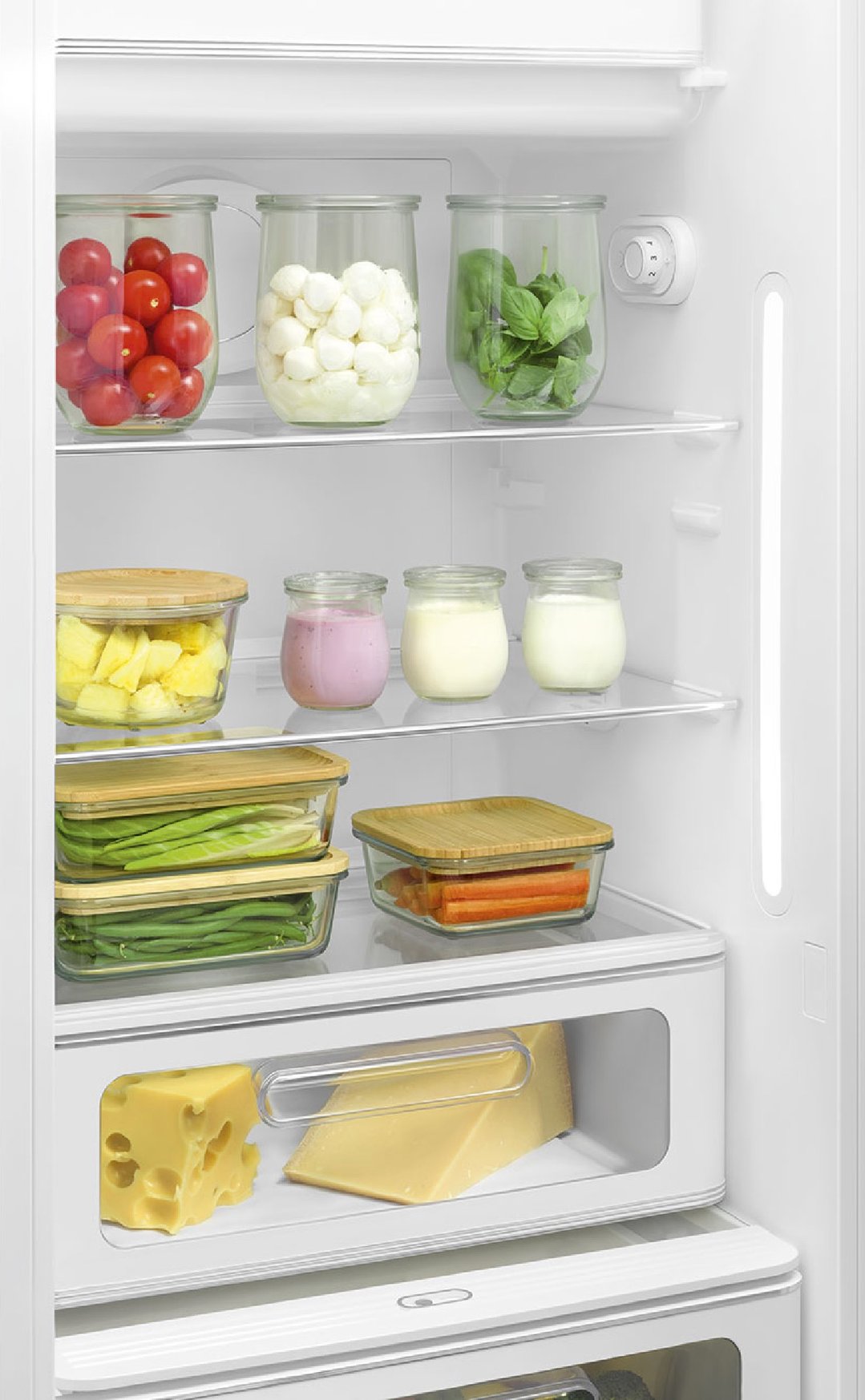 Smeg FAB28 50's Style 270L Retro Refrigerator Right Hand Hinge - Pastel Blue FAB28RPB6AU