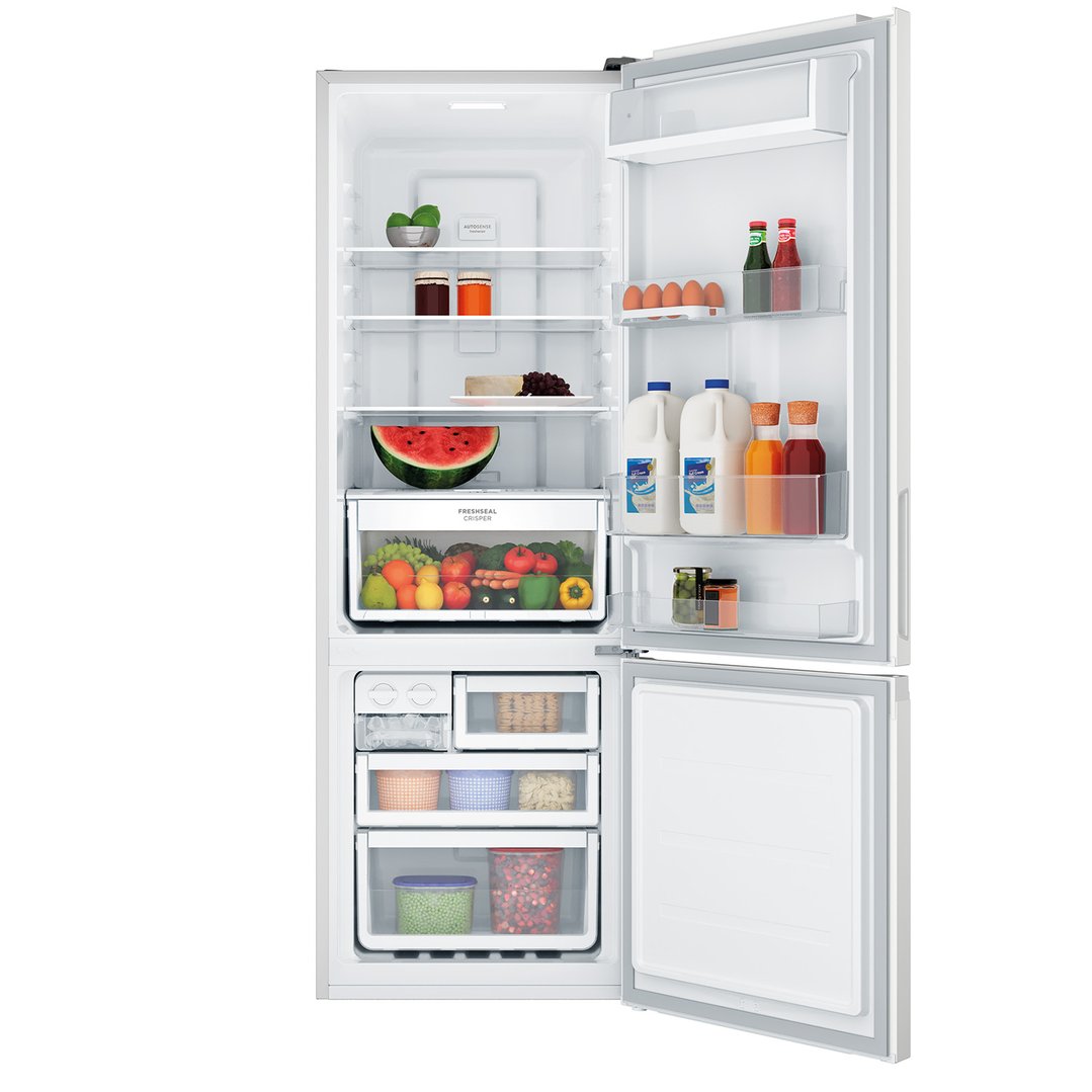 Westinghouse White Right-Hand 335L Bottom Mount Fridge WBB3402WL-X