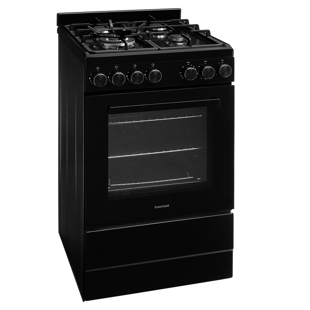 Euromaid 54cm Electric Gas Oven & Gas Top Black EFS54FCSGB. Buy