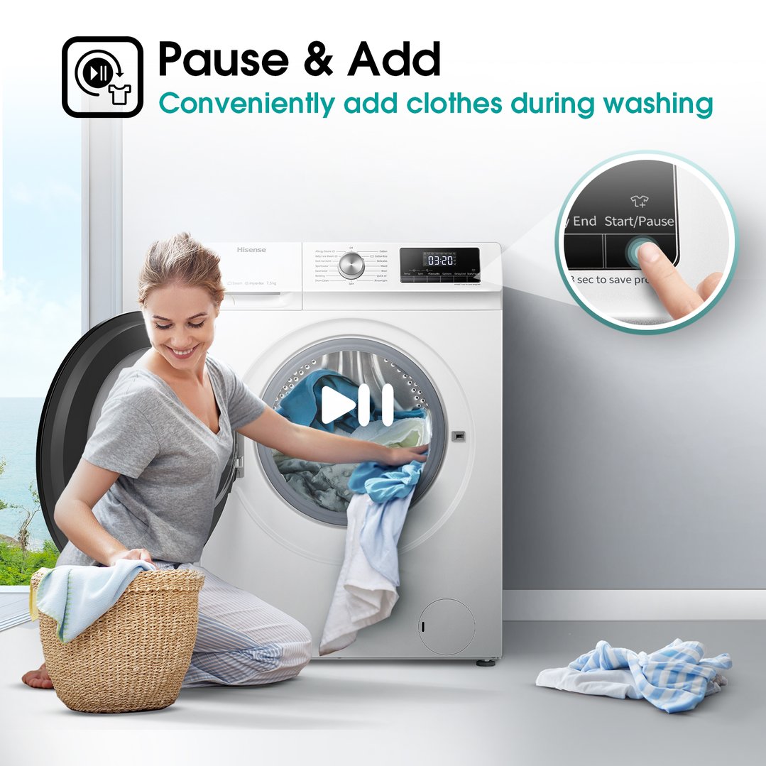 Hisense 7.5kg PureJet Front Load Washing Machine HWFY7514