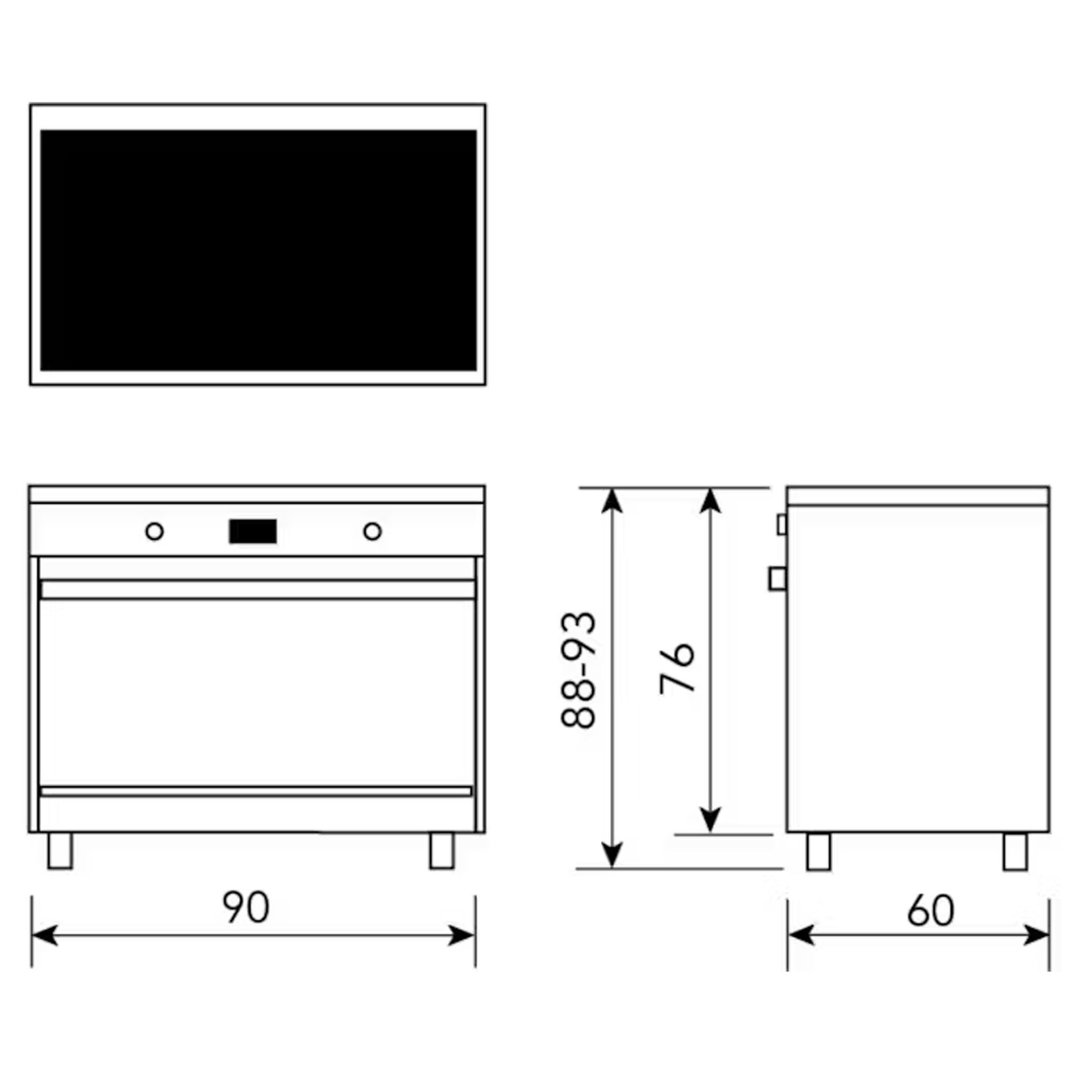 Glem Gas 90cm Multi-Function Induction Stainless Steel Cooker GLIND96FS