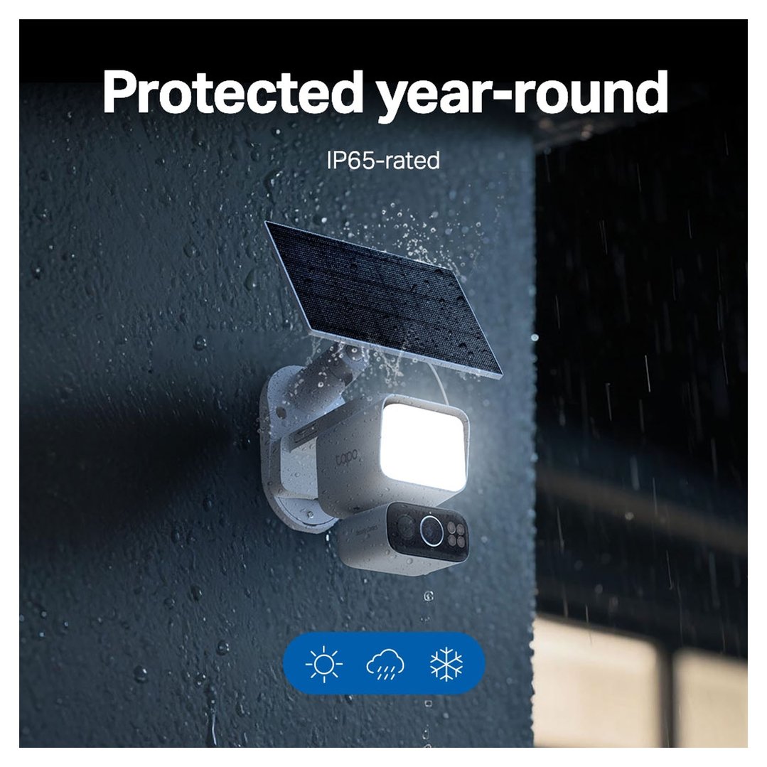 tp-link Tapo 2K Solar-Powered Floodlight Pan/Tilt Security Camera Kit TAPO-C615F-KIT