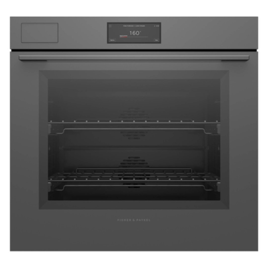 Fisher & Paykel 76cm Series 11, Minimal Pyrolytic Steam Assist Oven, Grey Glass OB76SMPSUG3