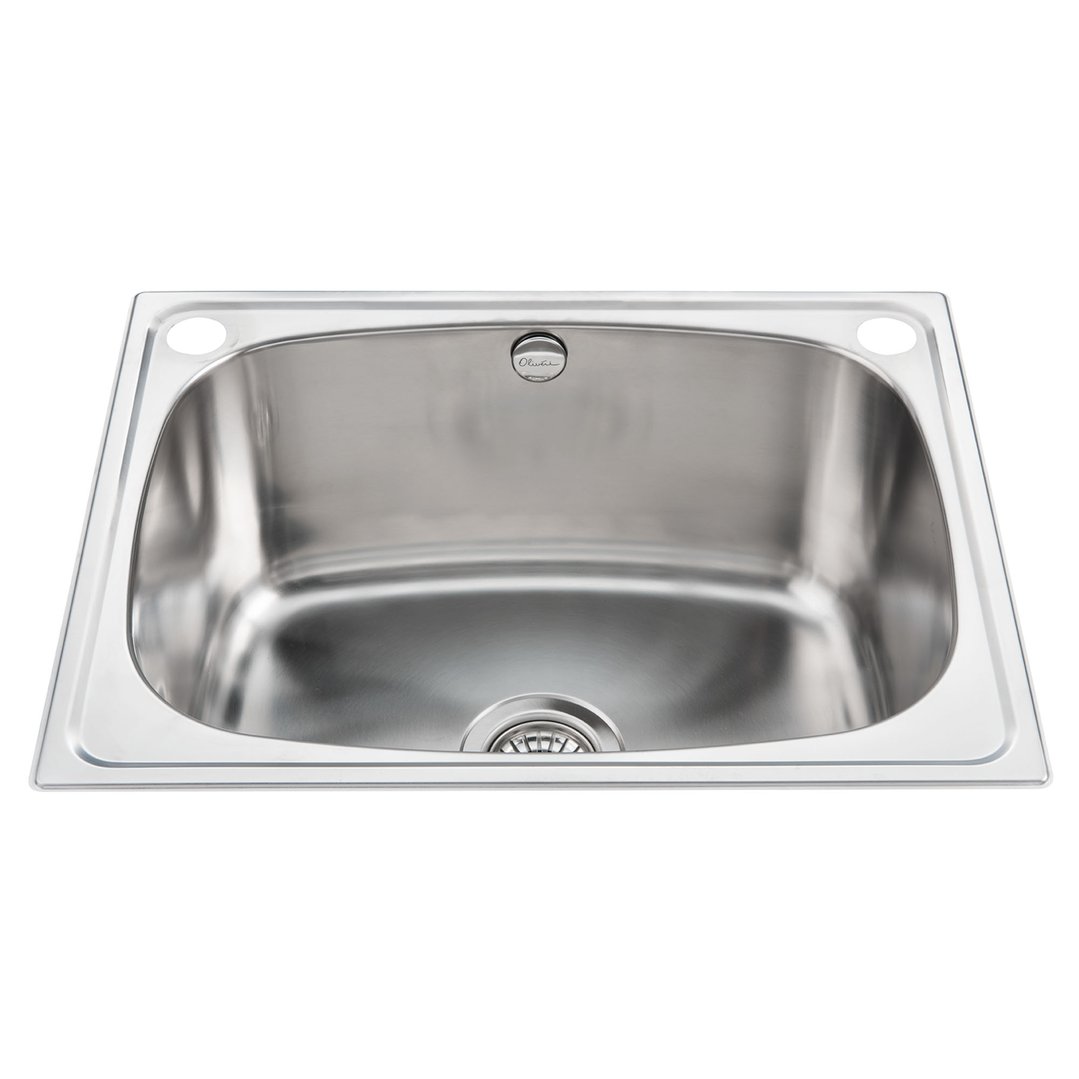 Oliveri Laundry 45L Tub With Rinse Bypass and Overflow TI45S/OF