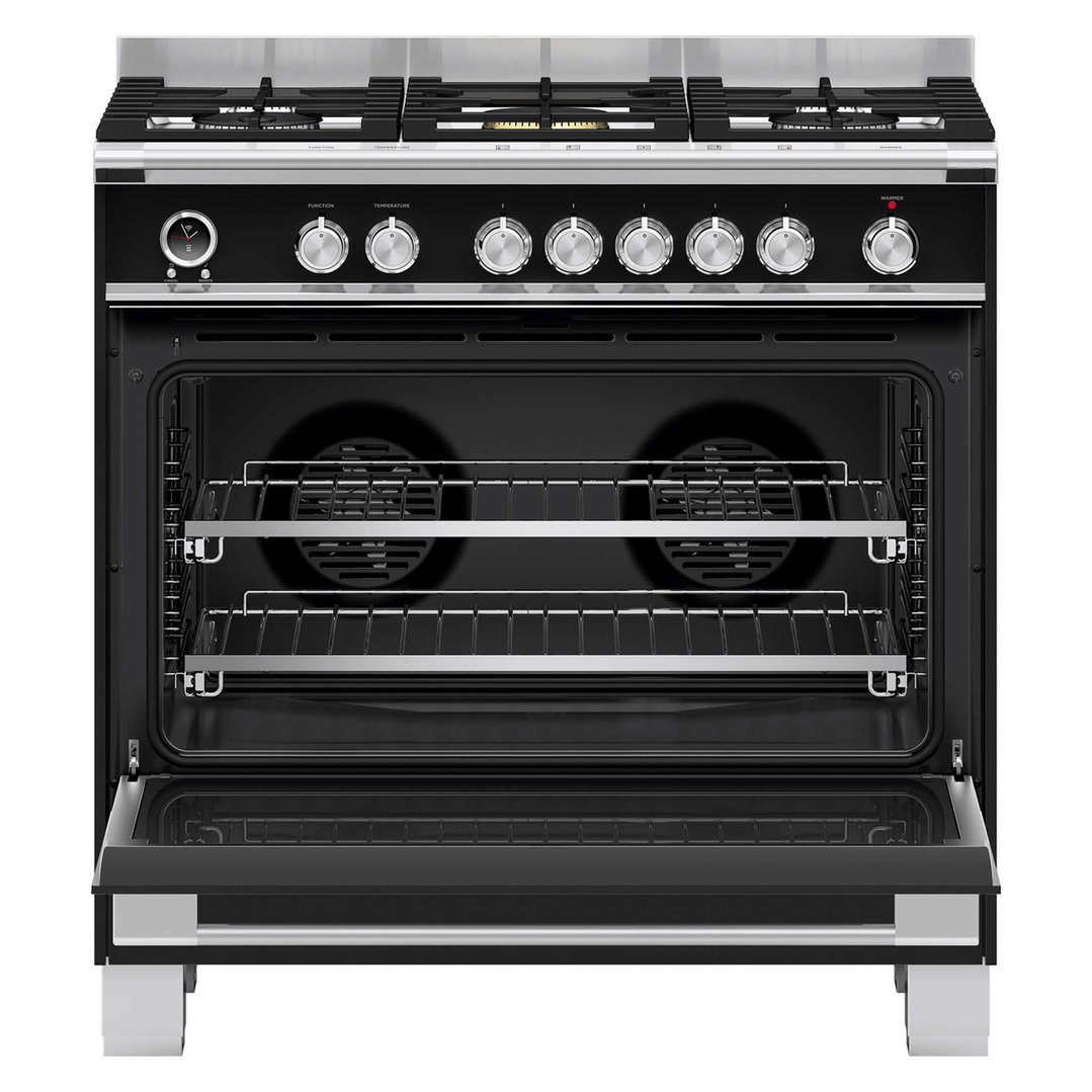 Fisher & Paykel 90cm Series 9 Classic 5 Burner Dual Fuel Pyrolytic Cooker OR90SCG6B1