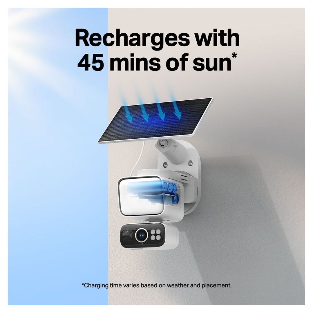 tp-link Tapo 2K Solar-Powered Floodlight Pan/Tilt Security Camera Kit TAPO-C615F-KIT