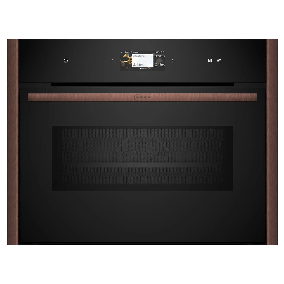 Neff Compact Oven with Microwave with Brushed Bronze Side Trims