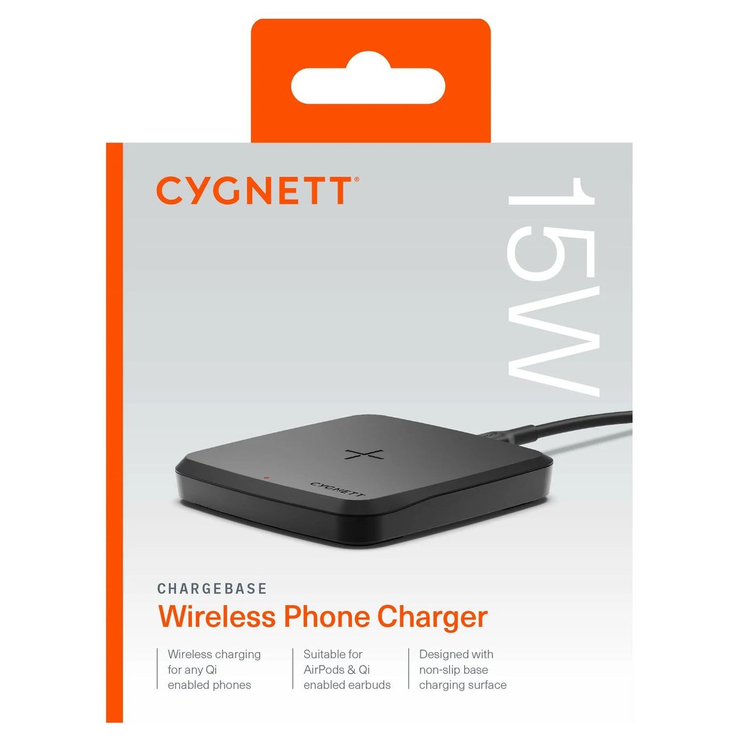 Cygnett 15W Wireless Phone Charger - Black CY4652PPWIR