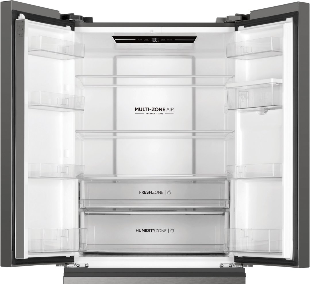 Haier 509L 500 Series French Door Refrigerator Freezer Satina HRF510FHS