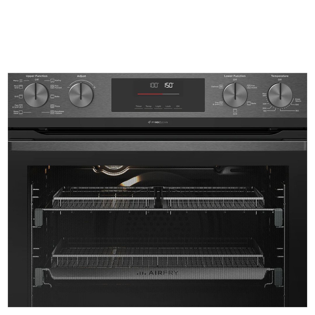Westinghouse 60cm Multi-function 10/5 Pyrolytic Duo Oven with Dual Air Fry WVEP6727DD