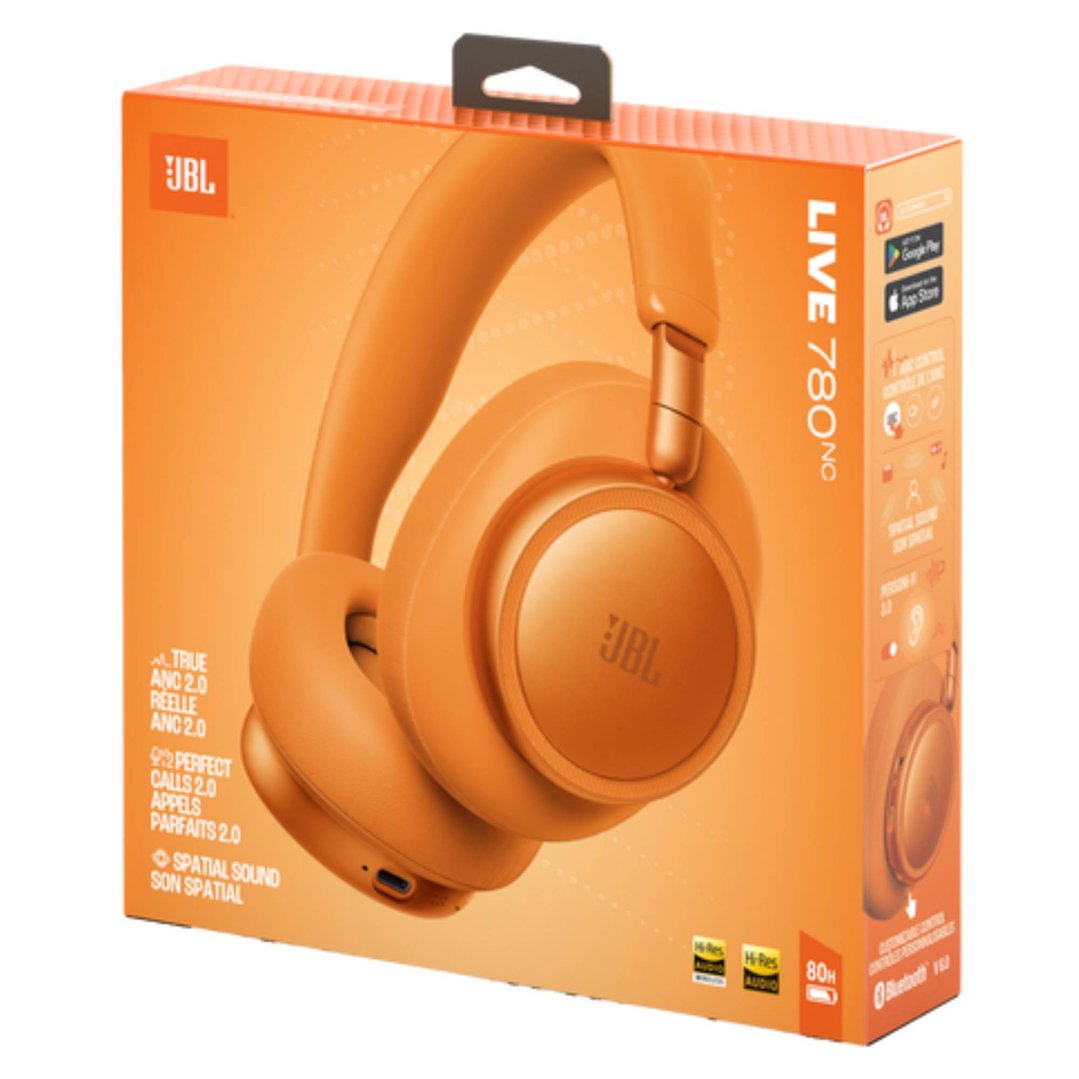 JBL Live 780 Over-Ear BT Noise Cancelling Headphones - Orange JBLLIVE780NCORG