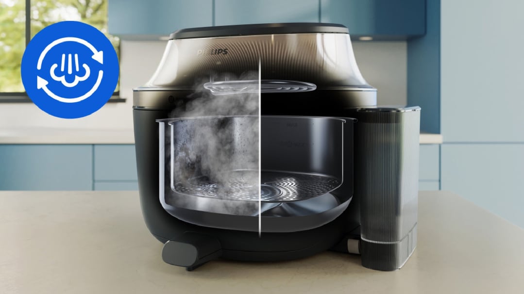 Philips 5000 Series 7.2L Airfryer XXL Steam Black NA547/07
