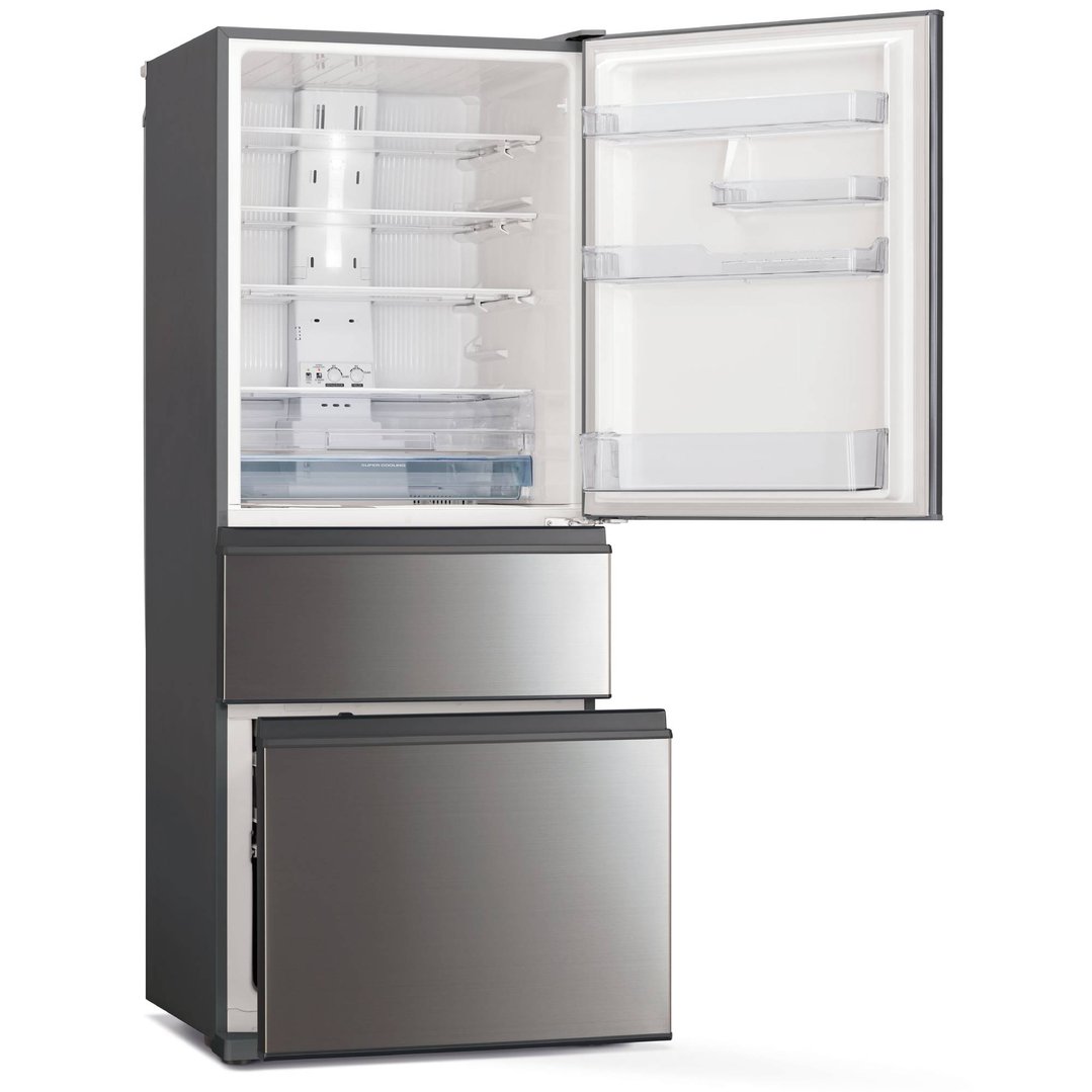 Mitsubishi Electric 450L CX Steel Series Bottom Mount Fridge - Silver MR-CX450ER-SS-A