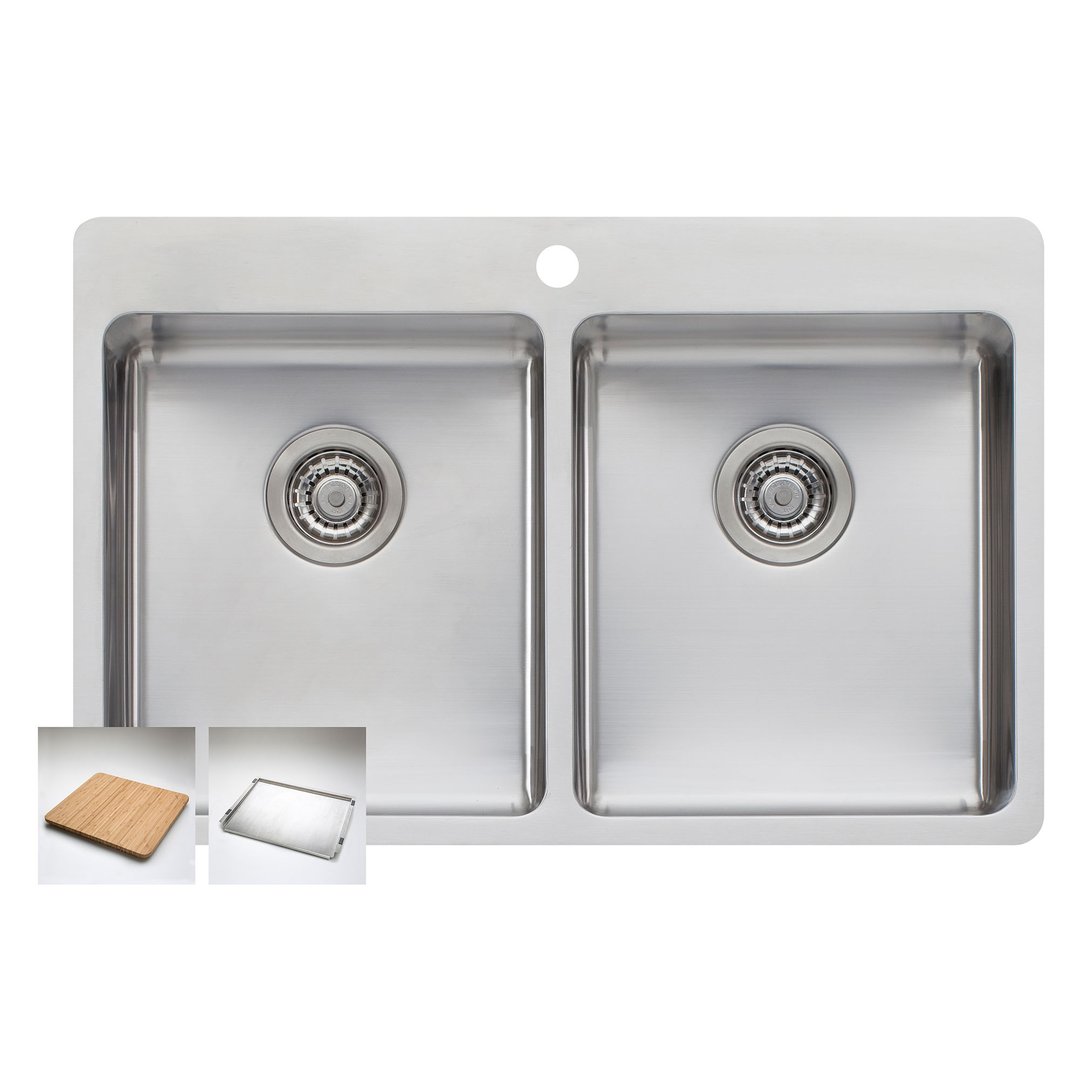 Oliveri Sonetto Double Bowl Topmount Sink SN1064