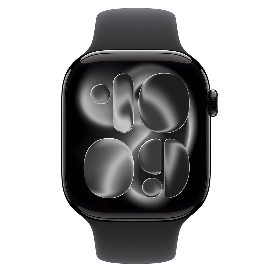 Apple Watch Series 11 46mm Jet Black Aluminium Case GPS Sport Band (S/M) (Black) MEUW4X/A