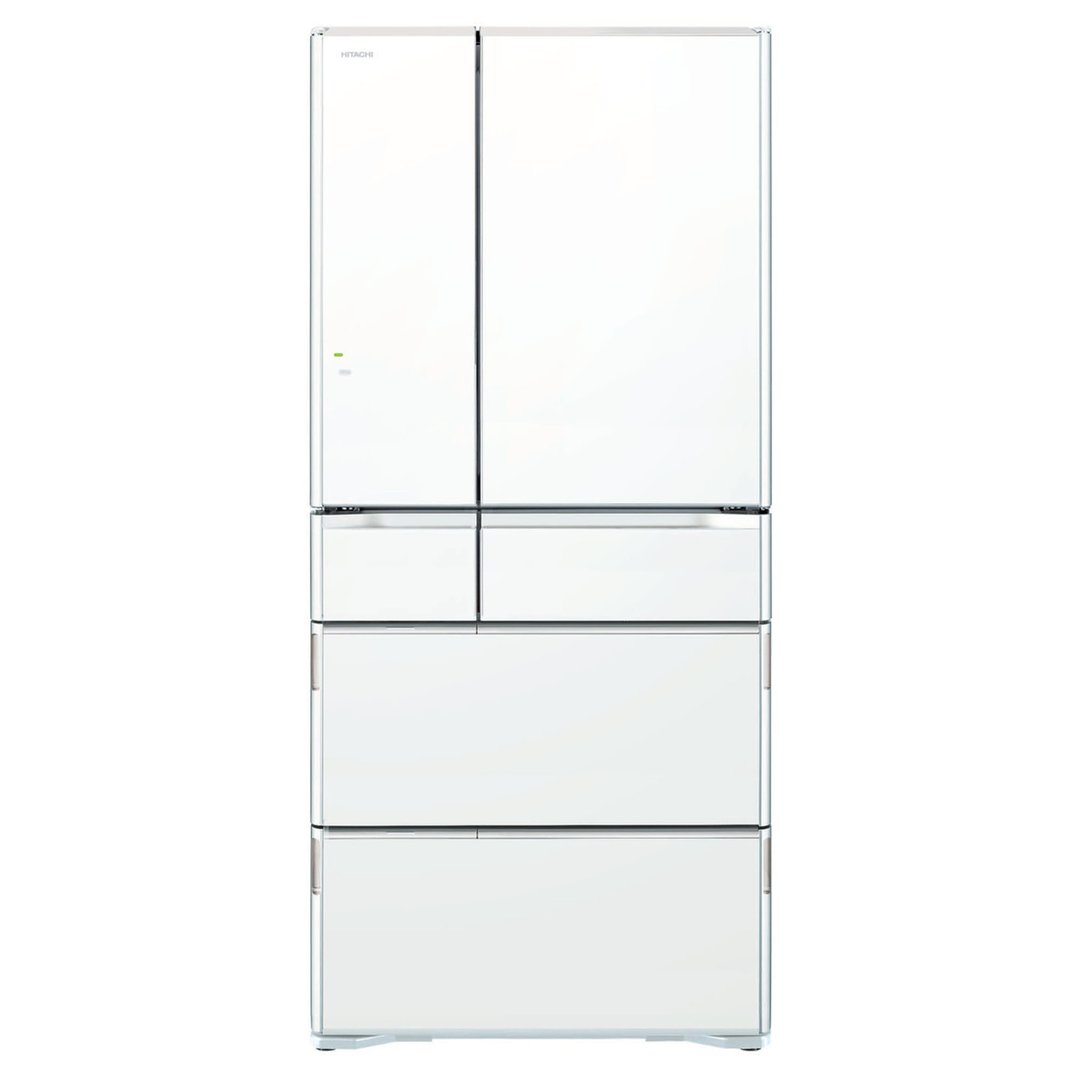 Hitachi 670L White Glass French Door Inverter Fridge RWX670RAXW. Buy